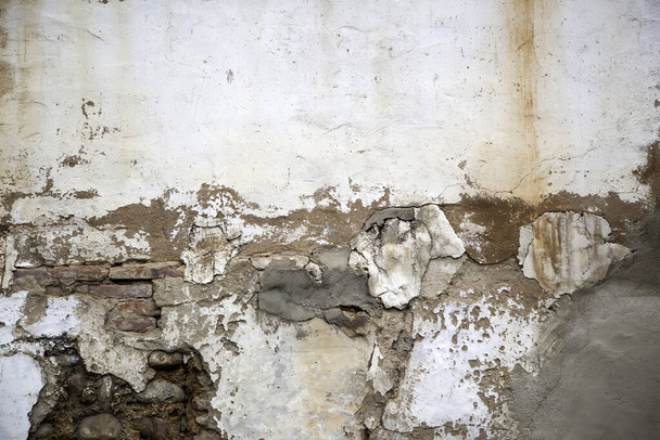 廃墟の詳細と放置されたセメントの壁 - 写真・画像