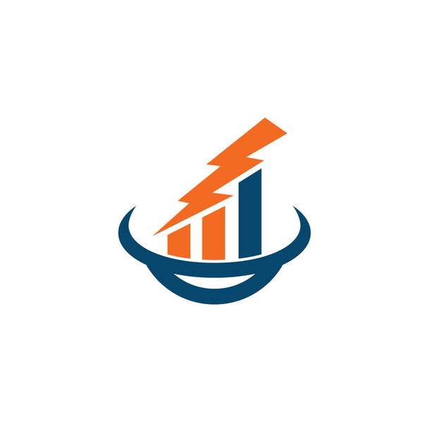 Логотип бізнес-фінансування з концепцією грози
. - Вектор, зображення