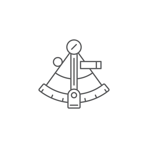 Símbolo de ícone vetorial sextante isolado no fundo branco
 - Vetor, Imagem
