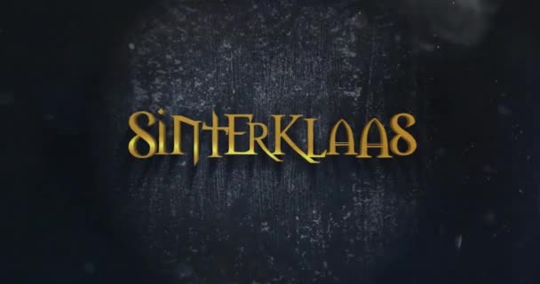 Sinterklaas Blue und Shining Gold Intro Outro Titelgestaltung - Filmmaterial, Video