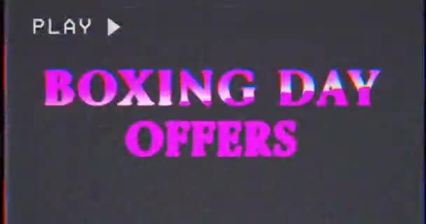 Boxing Day Offers Betamax VHS Design - Footage, Video