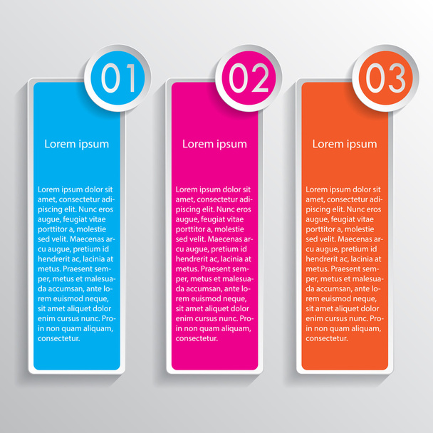 Three colored speech banners - Vector, Image