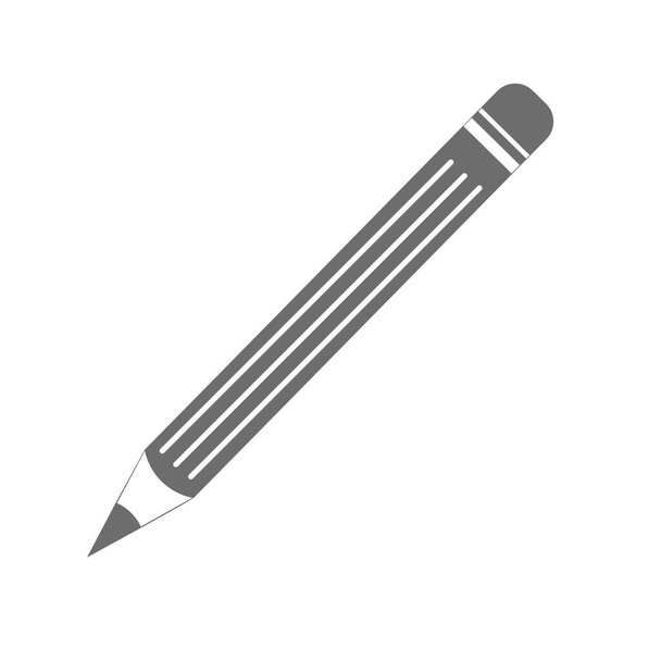 Bleistift-Symbol, graue Farbe. Isolierte Vektordarstellung auf weißem Hintergrund. - Vektor, Bild