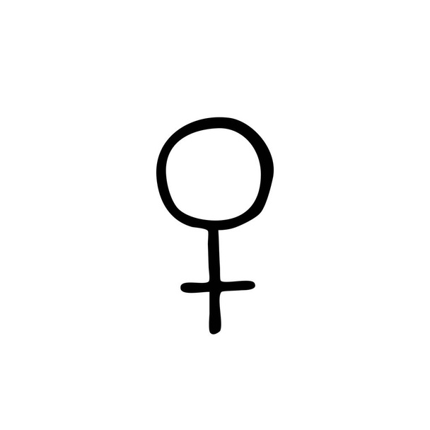 символ женской иконки, векторная цветная иллюстрация
 - Вектор,изображение
