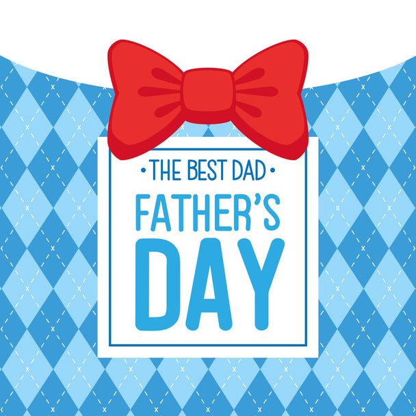 Papyon süslemeli mutlu babalar günü kartı - Vektör, Görsel