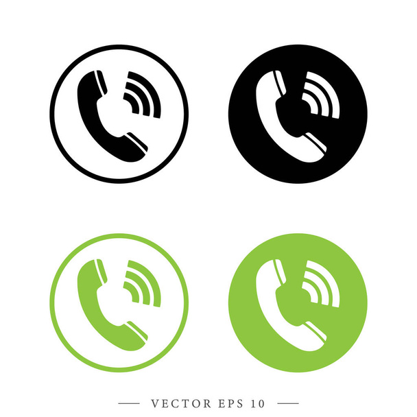 Telephone receiver sign. Phone vector isolated illustration. - Vector, Image