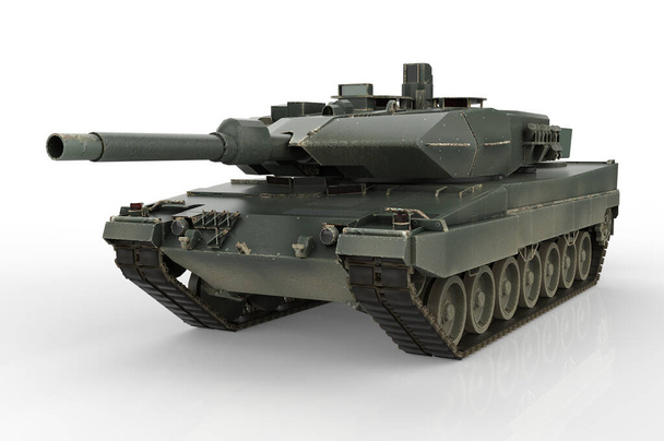 Tanque militar aislado sobre fondo blanco 3d renderizado
 - Foto, imagen