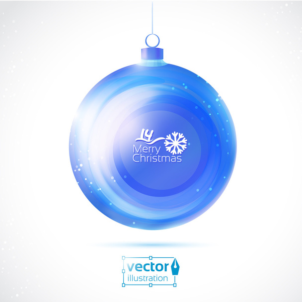 Illustrazione Natale palla blu isolato su bianco per il vostro piacere
 - Vettoriali, immagini