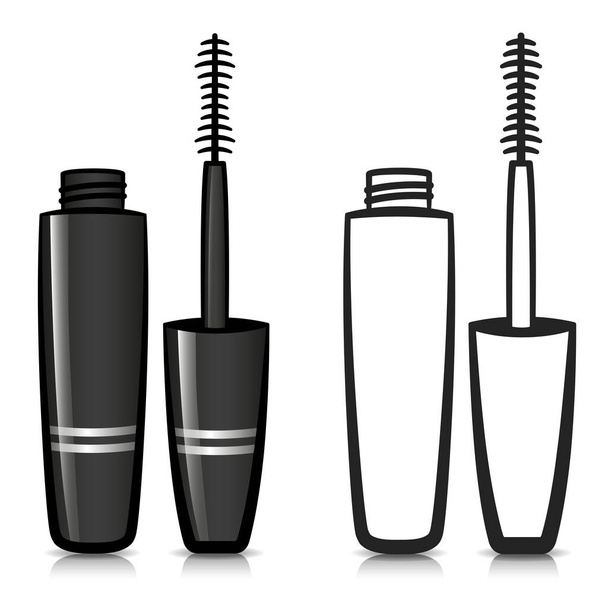 Vector illustration of mascara design and icon - Vector, Image