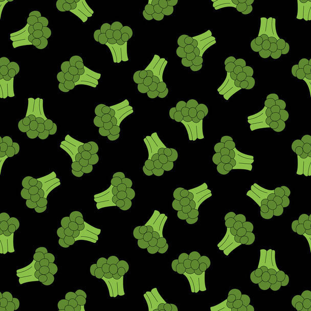 Seamless pattern with broccoli. Vector illustration. - Vecteur, image
