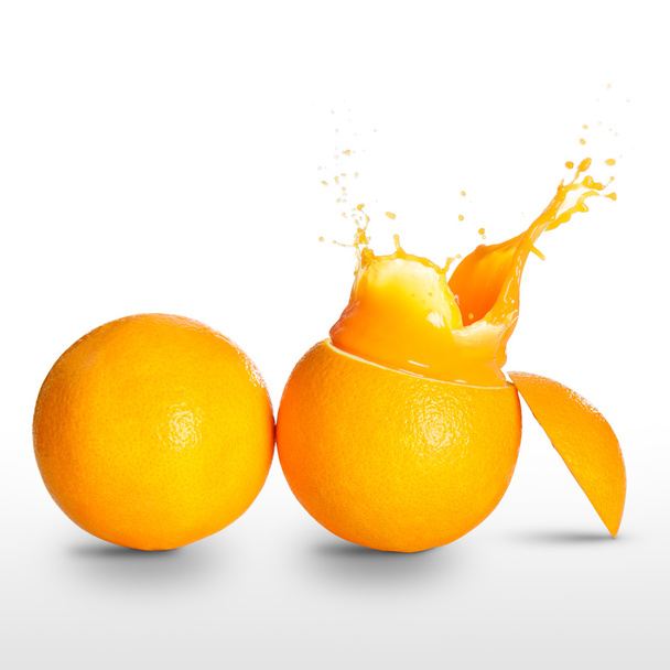 Zumo de naranja salpicadura
 - Foto, imagen