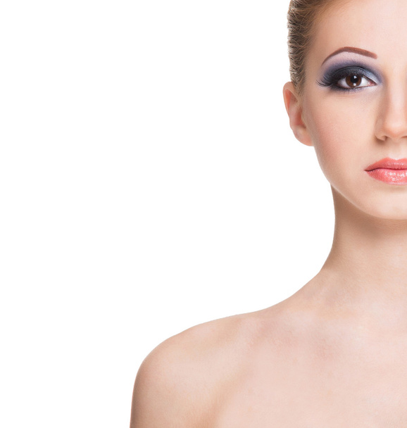 Portrait of a young woman posing in makeup - Photo, Image