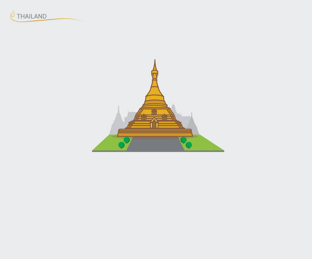 Векторна ілюстрація графічних елементів Info для подорожі до Таїланду - Вектор, зображення