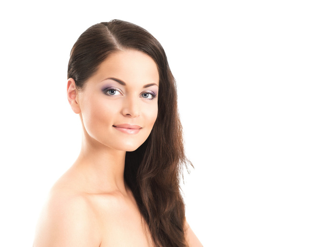 Beauty portrait of a young brunette woman in makeup - Photo, image