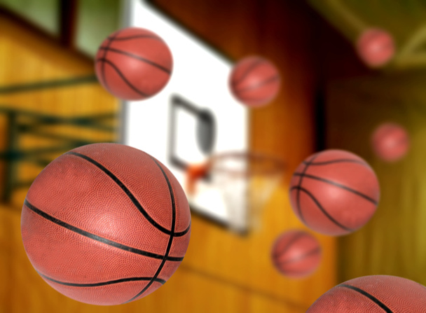 Balones de baloncesto tiroteo
 - Foto, imagen