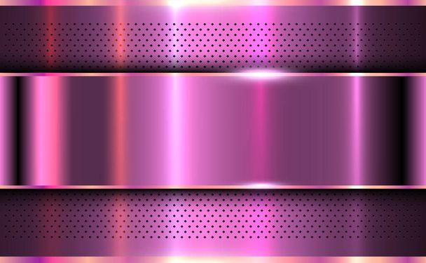 Purple metallic background, polished steel texture vector design. - Вектор,изображение
