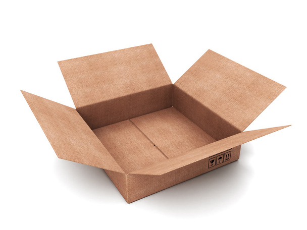kartonová krabice otevřené - Fotografie, Obrázek