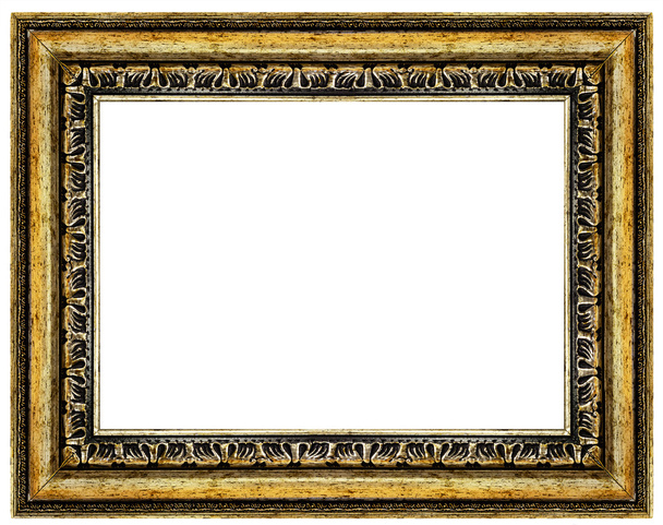 Grunge vanha kultainen puurunko eristetty valkoisella taustalla
 - Valokuva, kuva