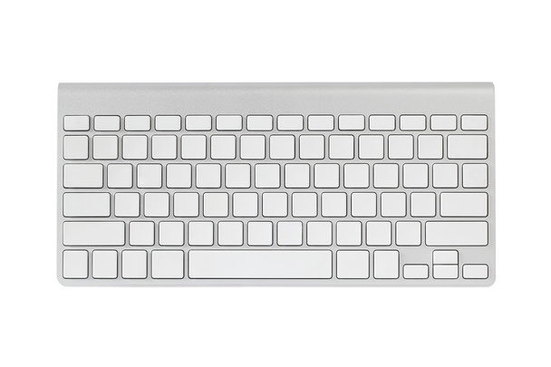 Silver lege toetsenbord geïsoleerd op witte achtergrond - Foto, afbeelding