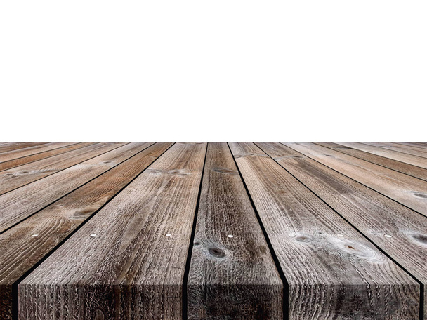 Rustic wooden brown plank striped texture background - Photo, Image