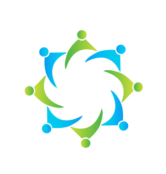 teamwerk business logo vector - Vector, afbeelding