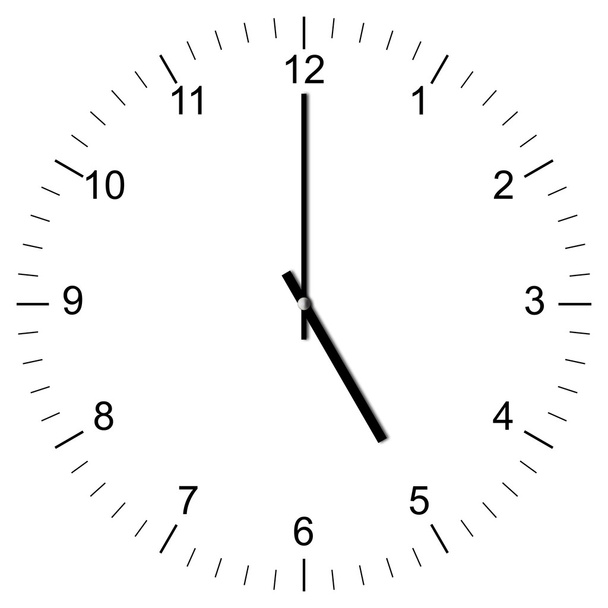 Relógio Ilustração 5: 00
 - Foto, Imagem