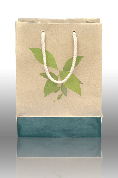 Concept foto van recycle papieren zak voor het milieu te besparen - Foto, afbeelding