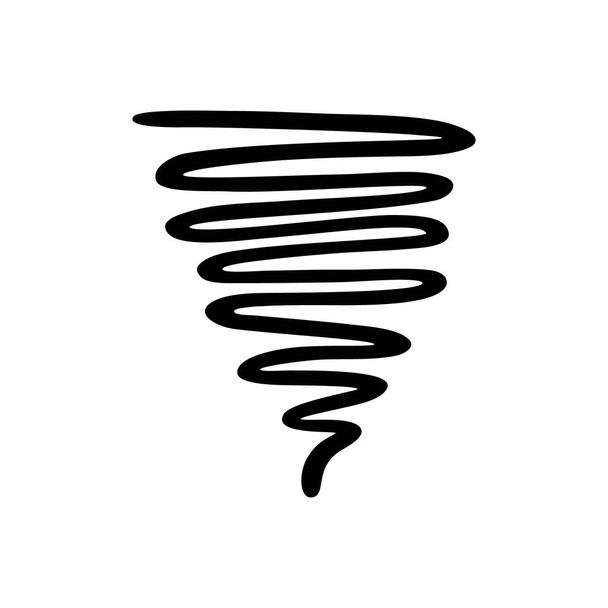 Tornado-Symbol. Wirbelwind-Symbol-Vektor-Illustration isoliert auf weißem Hintergrund. - Vektor, Bild