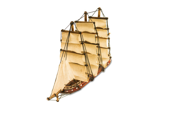 piękny statek drewniane figurki - Zdjęcie, obraz