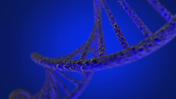 DNA 3D niebieska linia Niebieskie tło - Materiał filmowy, wideo