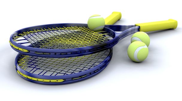 3D Εξοπλισμος τένις - Φωτογραφία, εικόνα