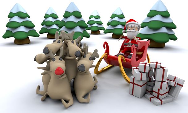 Santa Claus y regalos
 - Foto, imagen