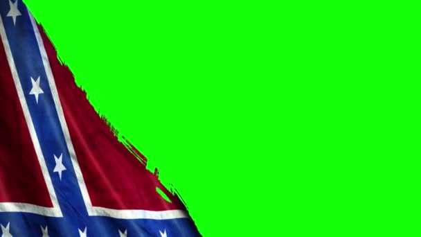  Isolato sullo schermo verde Bandiera Confederate Memorial Day, Heroes Day. Guerra Civile Americana. Bandiera sventola nel vento
 - Filmati, video