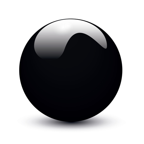 Boule noire brillante
 - Vecteur, image