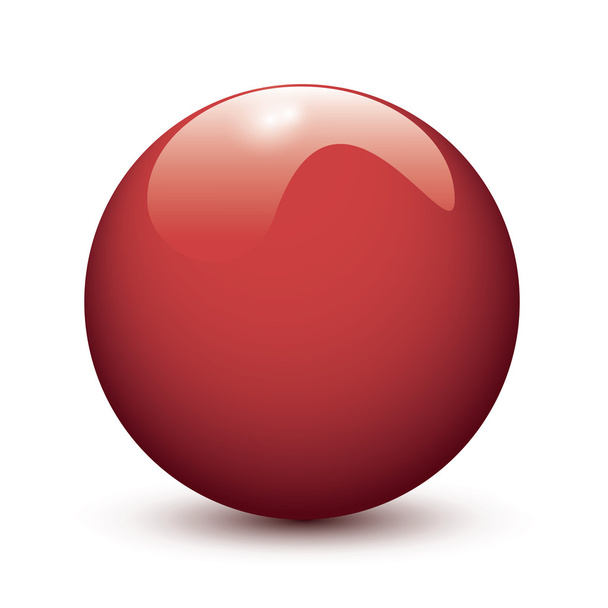 červená lesklá kulička - Vektor, obrázek