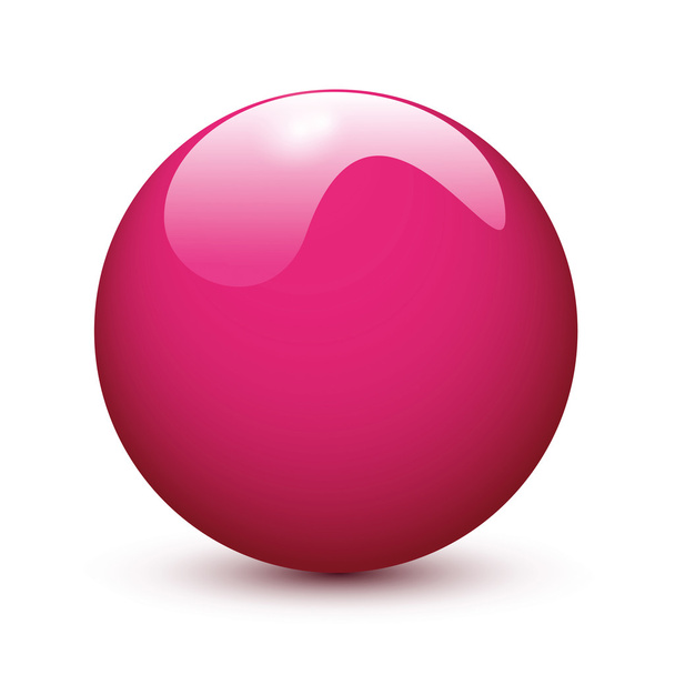 Pink glossy ball - Vector, Imagen