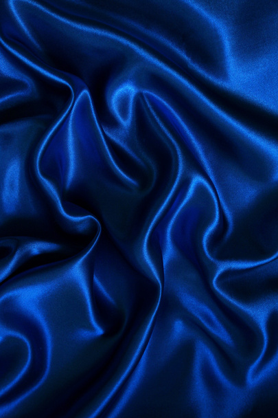 Smooth elegant blue silk - 写真・画像
