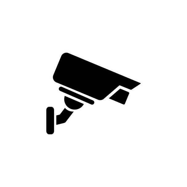 Câmera de vigilância ou ícone da câmera de segurança logotipo design símbolo preto isolado no fundo branco. Vetor EPS 10
 - Vetor, Imagem