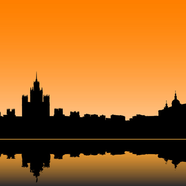 Moskovan kaupungin siluetti skyline vektori kuvitus
 - Vektori, kuva