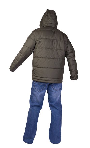 hakki men's jacket and blue jeans isolated on white background.casual clothing - Foto, Imagen