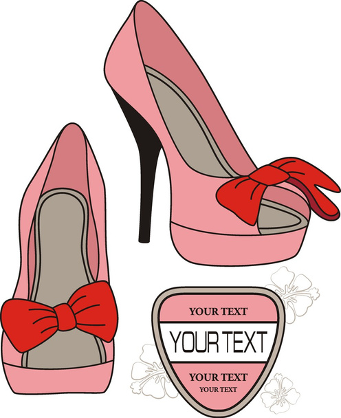 Fashion illustration of elegant shoes - Vektor, kép