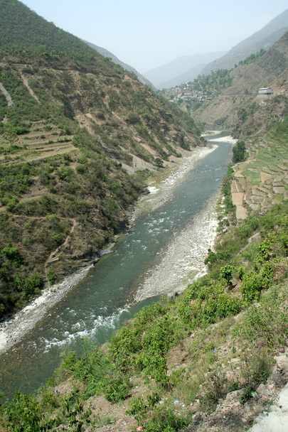 ποταμού στην κοιλάδα - Φωτογραφία, εικόνα