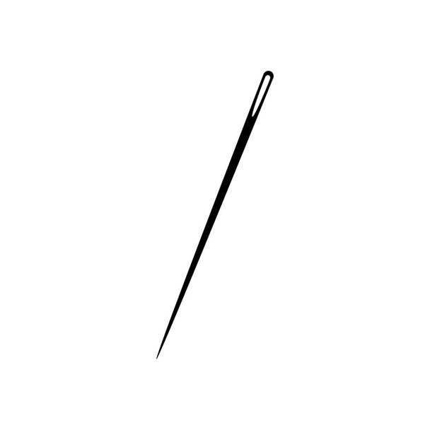 Icono de aguja en negro diseño simple sobre un fondo aislado. EPS 10 vector
. - Vector, imagen