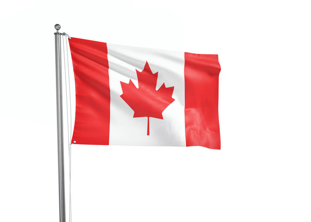 Bandera de Canadá aislado fondo blanco 3D ilustración
 - Foto, Imagen