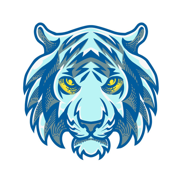 Tiger head mascot logo design - Vector, Image