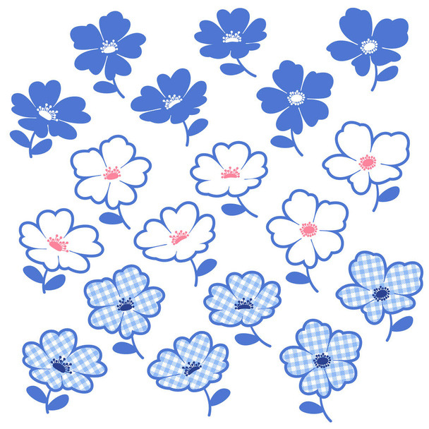 Vector illustration material of a beautiful flower,Illustration material of a flower designed simply,I designed a flower,I worked in vectors, - Διάνυσμα, εικόνα
