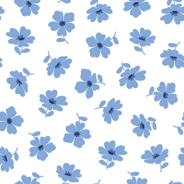 Seamless vector pattern of a beautiful flower,Seamless pattern of a flower designed simply,I designed a flower,These designs continue seamlessly, - Vector, afbeelding