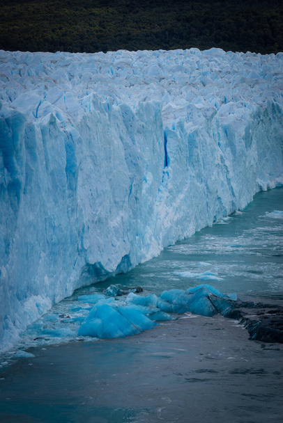 Icy landscape (Iceberg&forest) of El Calafate, the town near the edge of the Southern Patagonian Ice Field in the Argentine province of Santa Cruz known as the gateway to Los Glaciares National Park. - Photo, Image