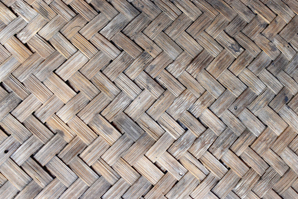 Cor cinza do velho padrão de cestaria de bambu. fundo de bambu tecido
 - Foto, Imagem