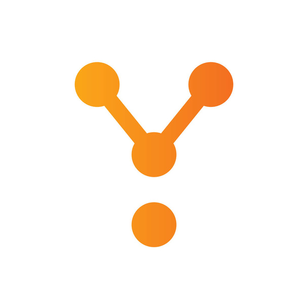 Lettre Y logo tech, concept abstrait de connexion de points, conception d'illustration vectorielle moden
 - Vecteur, image